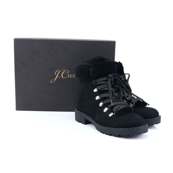 NIB J Crew Women's Nordic Shearling Boot Bootie Black 6 $228+ - Picture 7 of 7